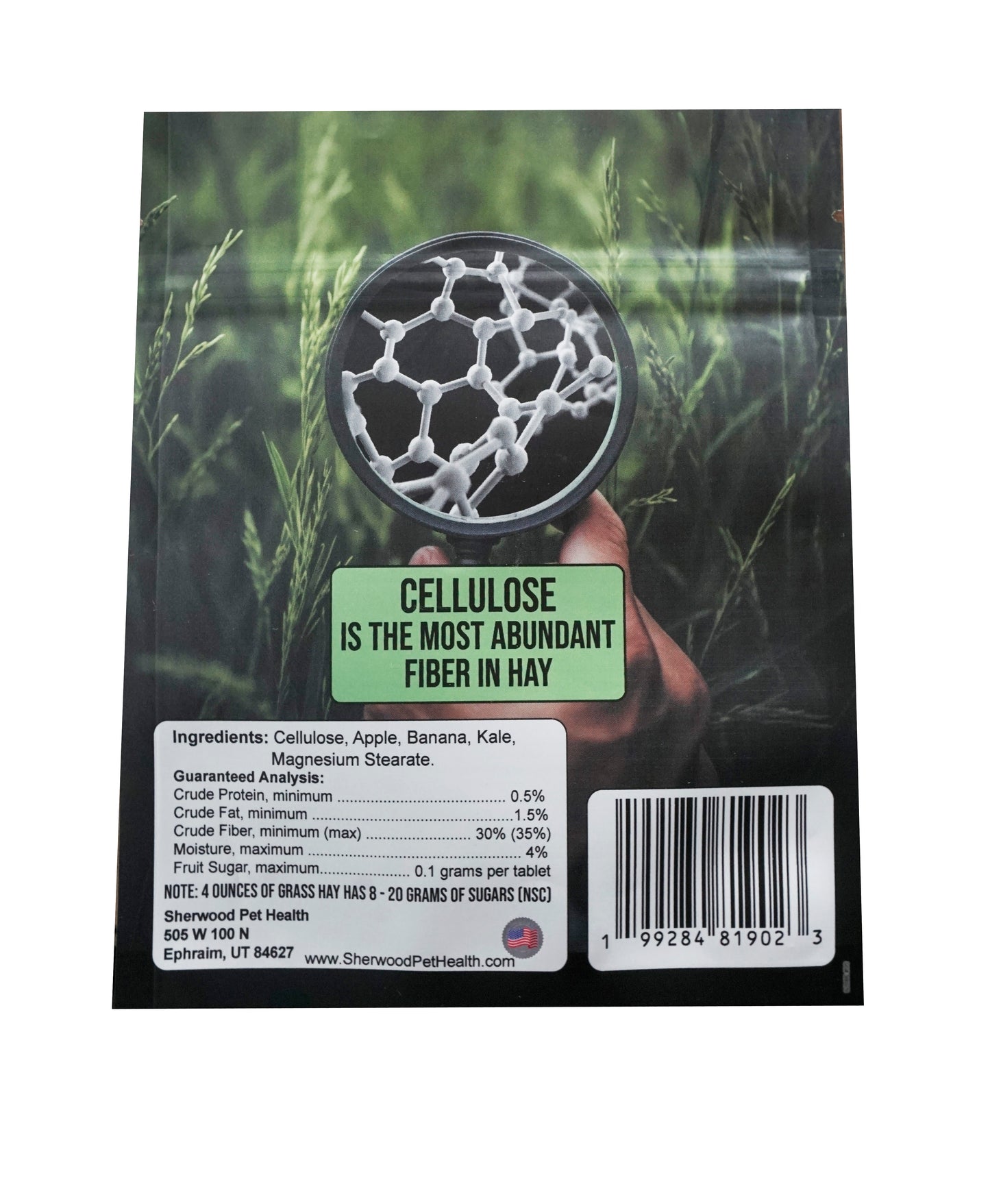 Back of Sherwood Pet Health Apple Kale Snackies Ingredients