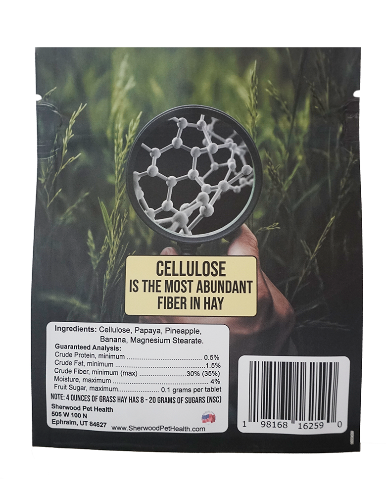 Back of a Sherwood Pet Health Snackies package