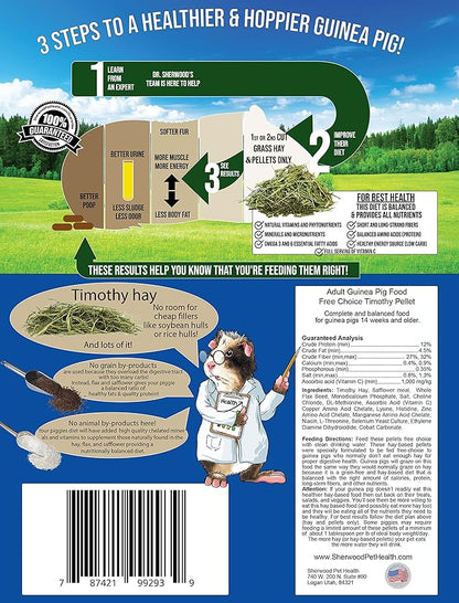 steps showing a healthier and hoppier guinea pig. Showing Adult guinea pig free-choice timothy pellet ingredients