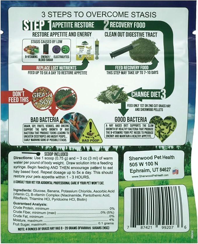 Sherwood Pet Heath Appetite Restore feeding instructions and ingredients 