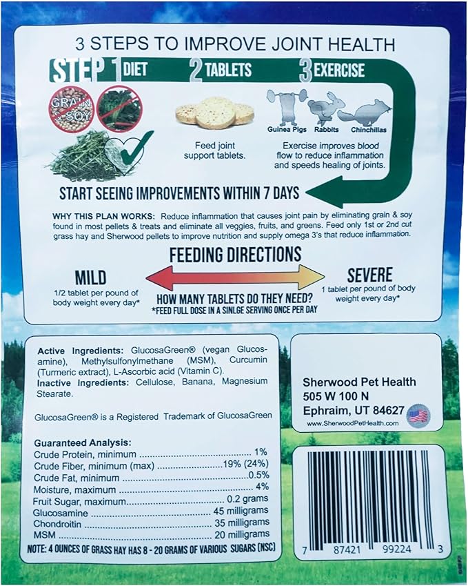 Joint Support for Rabbits, Guinea Pigs, Chinchillas Ingredient
