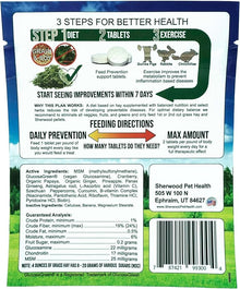 Sherwood Pet Health Prevention tablet ingredients and feeding directions